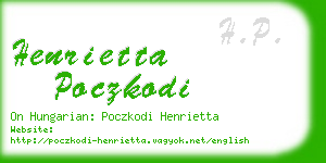 henrietta poczkodi business card
